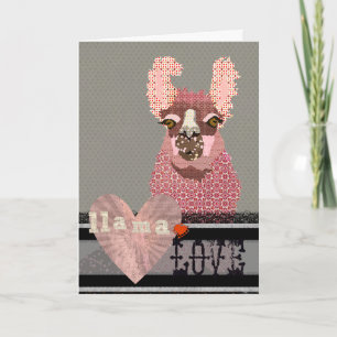 Tarjeta Festiva Llama Love Valentine