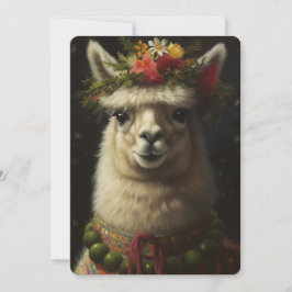 Tarjeta Festiva Llama navidades