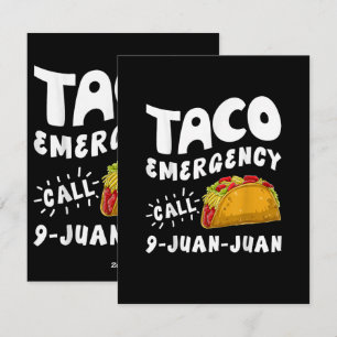 Tarjeta Festiva Llamada de emergencia de taco 9 Juan Juan diverti
