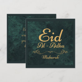Tarjeta Festiva Llamada dorada Eid Al-Adha Mubarak 2025
