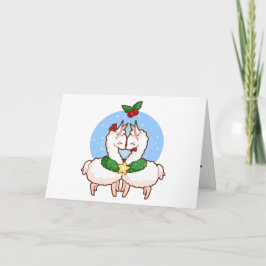 Tarjeta Festiva Llamas de amor de vacaciones