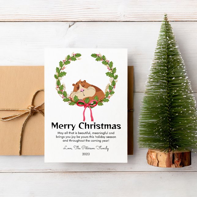 Tarjeta Festiva Llanto de Navidades amantes de la mascota de cerdo (Subido por el creador)