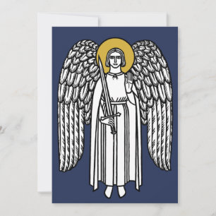 Tarjeta Festiva Llanto de Navidades Angel Medieval