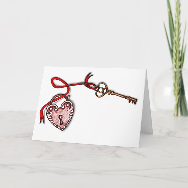 Tarjeta Festiva Llave a mi corazón (Anverso)