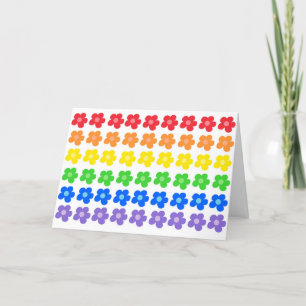 Tarjeta Festiva Lluvia arcoiris LGBT Orgullo gay Libertad e Iguald