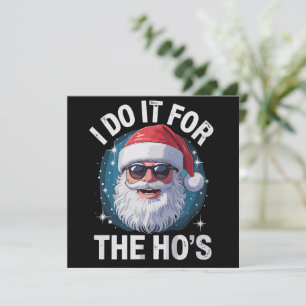 Tarjeta Festiva Lo Hago Por Las Putas Divertido Inapropiado Navida