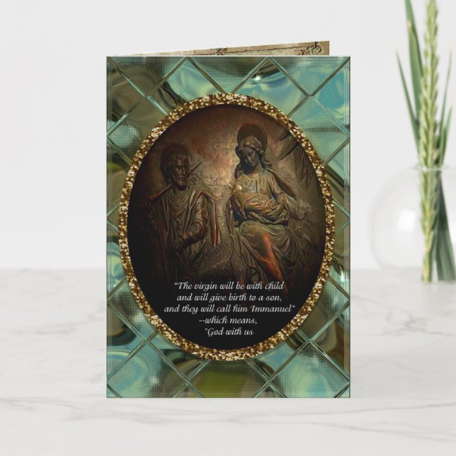 Tarjeta Festiva Lo llamarán Emmanuel (Anverso)