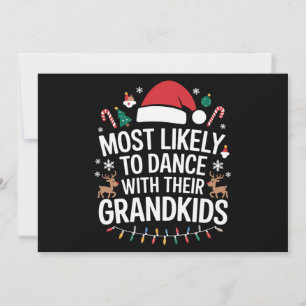 Tarjeta Festiva Lo más probable es que bailen con sus nietos