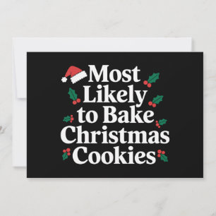 Tarjeta Festiva Lo Más Probable Es Que Los Navidades De Bake Cooki