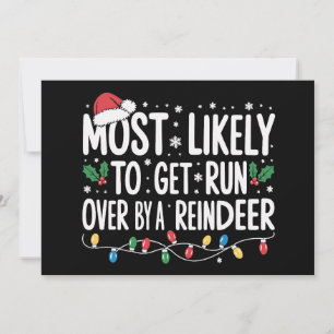 Tarjeta Festiva Lo Más Probable Es Que Los Regalen Los Renos.