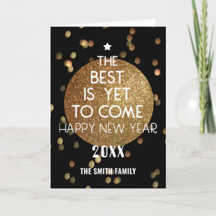 Tarjeta Festiva Lo Mejor Es Que Aún No Ha Venido El Bokeh De Oro F