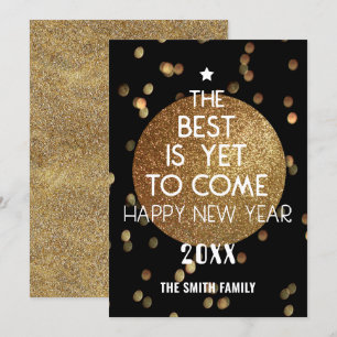 Tarjeta Festiva Lo Mejor Es Que Aún No Ha Venido El Bokeh De Oro F