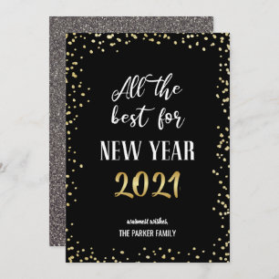 Tarjeta Festiva Lo Mejor Para El Año Nuevo 2021   Festividad