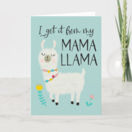 Tarjeta Festiva Lo obtuve del Día de la Madre Mamá Llama