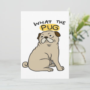 Tarjeta Festiva Lo que el Pug se burló de la pug