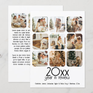 Tarjeta Festiva Lo que un año 12 foto y texto personalizado