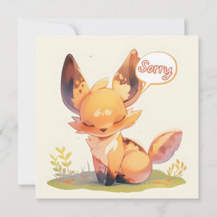 Tarjeta Festiva Lo siento Animal Lindo Anime