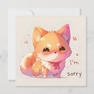 Tarjeta Festiva Lo siento cachorro triste lindo
