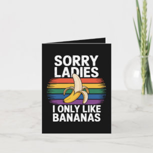 Tarjeta Festiva Lo siento chica Me gustan las bananas Divertido 