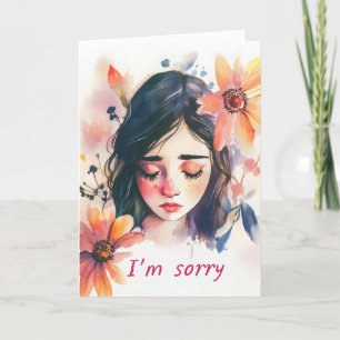 Tarjeta Festiva Lo siento, Chicas tristes.