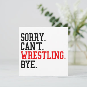 Tarjeta Festiva Lo siento No puedo luchar Adiós luchador