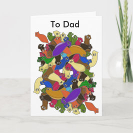 Tarjeta Festiva Locuos gusanos planarios a través de los ojos