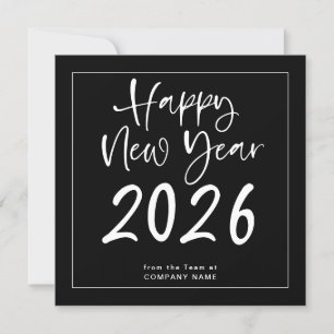 Tarjeta Festiva Logo 2025 Calendario QR Code Company Año Nuevo Neg