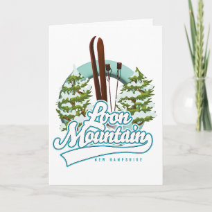 Tarjeta Festiva Logo de esquí de Loon Mountain New Hampshire