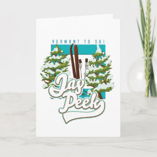 Tarjeta Festiva Logo de Jay Peek Vermont