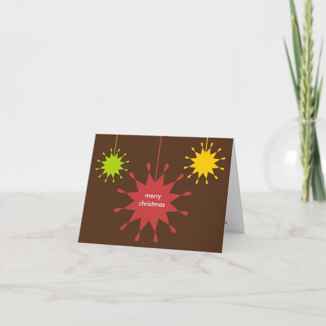 Tarjeta Festiva Logo de negocios de Navidades de ornamentos geomét (Anverso)