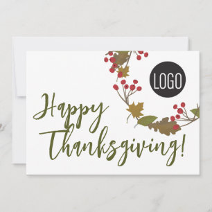Tarjeta Festiva Logo de personalizado Feliz Día de Acción de Graci