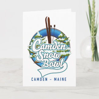 Tarjeta Festiva Logo del camden Snow Bowl.