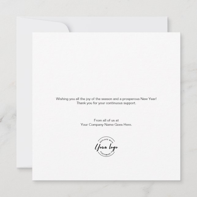 Tarjeta Festiva Logo del Personalizado de la flor verde de la flor (Reverso)