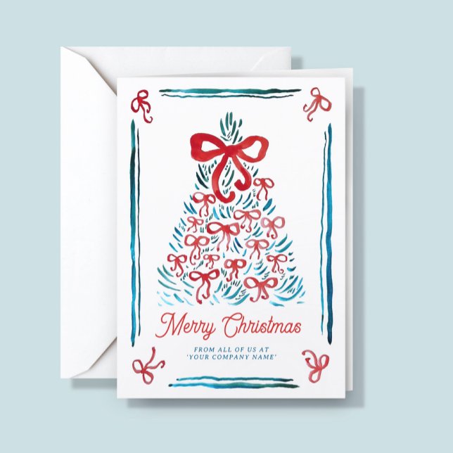 Tarjeta Festiva Logo Whimsical Charming Christmas Tree Business (Subido por el creador)