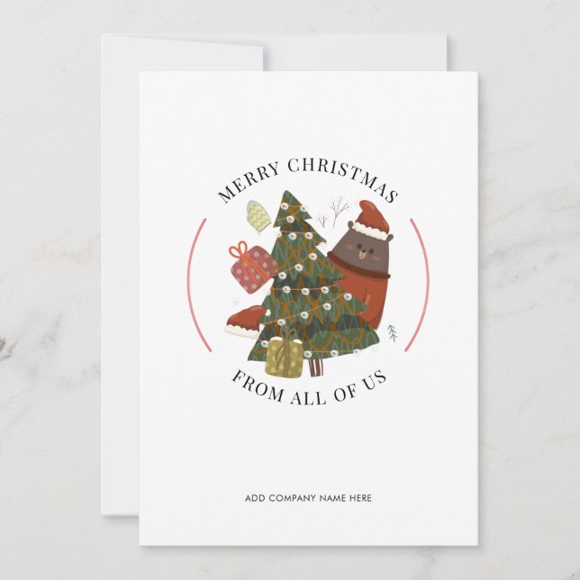 Tarjeta Festiva Logotipo comercial de navidades (Anverso)
