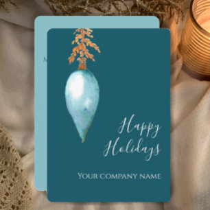 Tarjeta Festiva Logotipo corporativo de color de agua original per