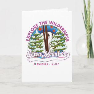 Tarjeta Festiva logotipo de Eaton Mountain Skowhegan, Maine