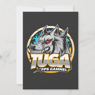Tarjeta Festiva Logotipo de Esports de TUGA Wolf Gaming