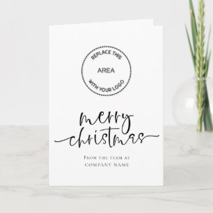 Tarjeta Festiva Logotipo de la empresa Código QR corporativo Feliz