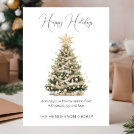 Tarjeta Festiva Logotipo de la empresa Código QR Felices Fiestas Á