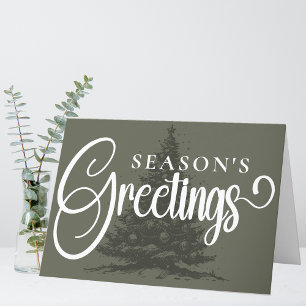 Tarjeta Festiva Logotipo de la empresa personalizado Navidades par