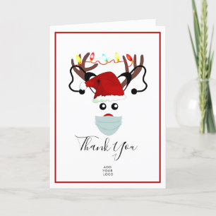 Tarjeta Festiva Logotipo de Navidades de atención de la salud corp