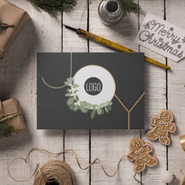 Tarjeta Festiva Logotipo de negocio de la alegría Felices vacacion