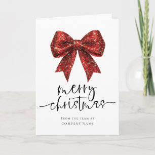 Tarjeta Festiva logotipo del código QR corporativo Red Bow Feliz N
