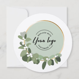 Tarjeta Festiva Logotipo del Personalizado de guirnaldas corporati