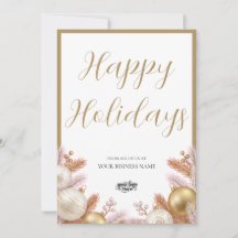 Logotipo empresarial Felices Fiestas Simple Elegan