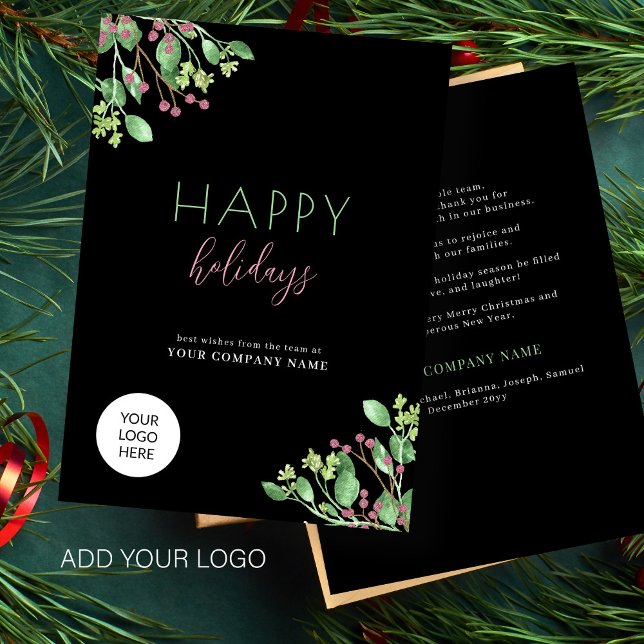 Tarjeta Festiva logotipo personalizado elegante empresa empresaria (Subido por el creador)