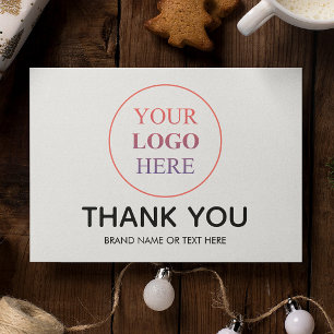 Tarjeta Festiva Logotipo Personalizado – Sin Pedido Mínimo Gracias