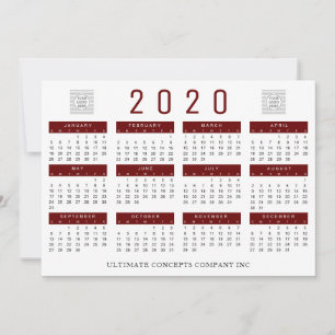 Tarjeta Festiva Logotipo y nombre de la empresa de calendarios 202