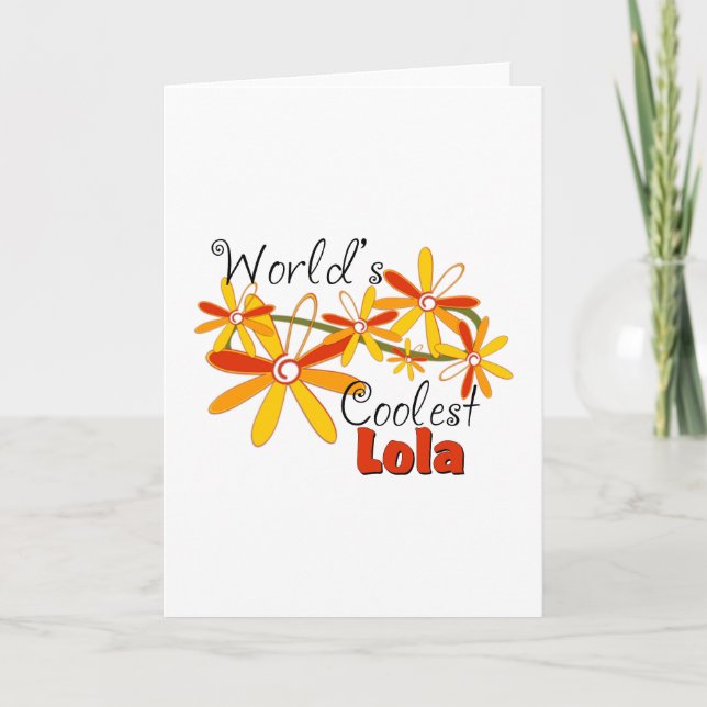 Tarjeta Festiva Lola más fresco del mundo floral (Anverso)